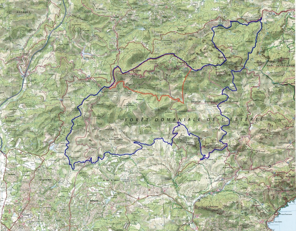 Carte de la forêt domaniale